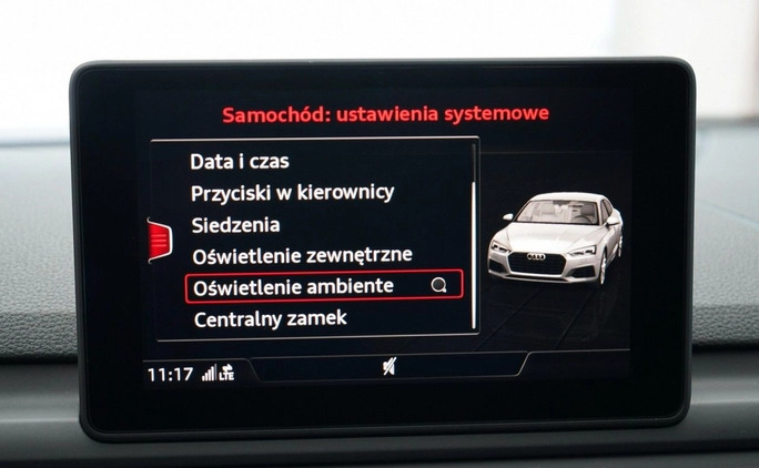 Audi A5 cena 179850 przebieg: 90295, rok produkcji 2019 z Rybnik małe 781